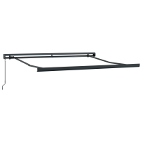 Produktbild för Utdragbar markis Röd och Svart 300 x 250 cm