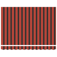 Produktbild för Utdragbar markis Röd och Svart 300 x 250 cm