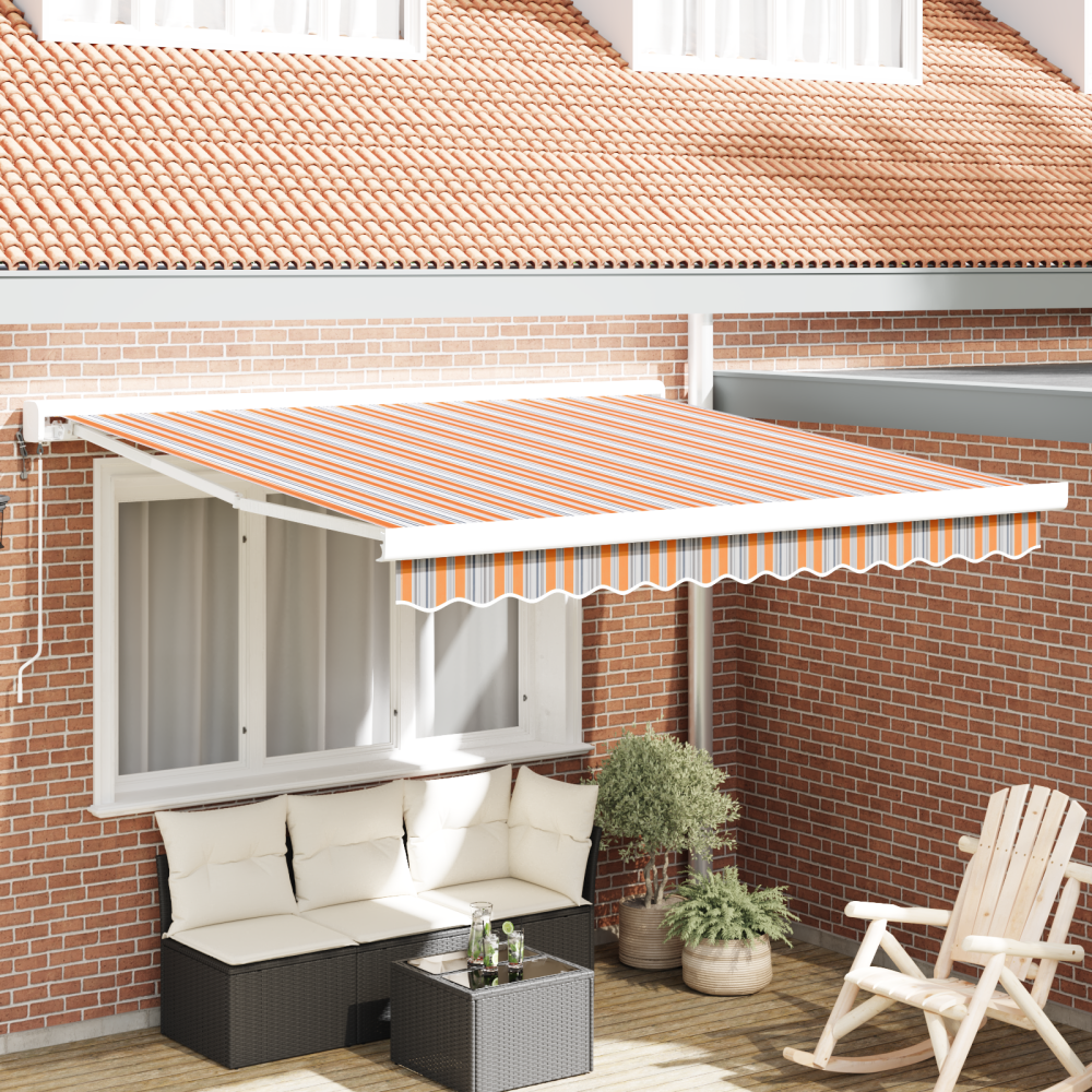 Produktbild för Utdragbar markis Flerfärgsdesign 300 x 250 x 165 cm