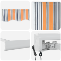 Produktbild för Utdragbar markis Flerfärgsdesign 300 x 250 x 165 cm