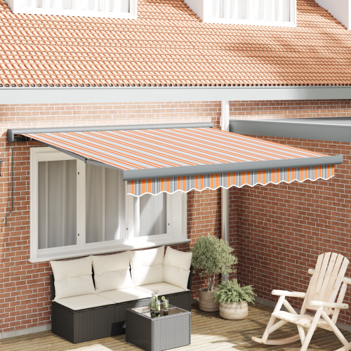 vidaXL Utdragbar markis Flerfärgsdesign 300 x 250 cm