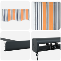 Produktbild för Utdragbar markis Flerfärgsdesign 300 x 250 cm