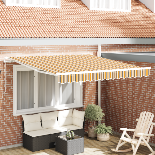 vidaXL Utdragbar markis Flerfärgsdesign 300 x 250 x 165 cm