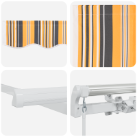Produktbild för Utdragbar markis Flerfärgsdesign 300 x 250 x 165 cm