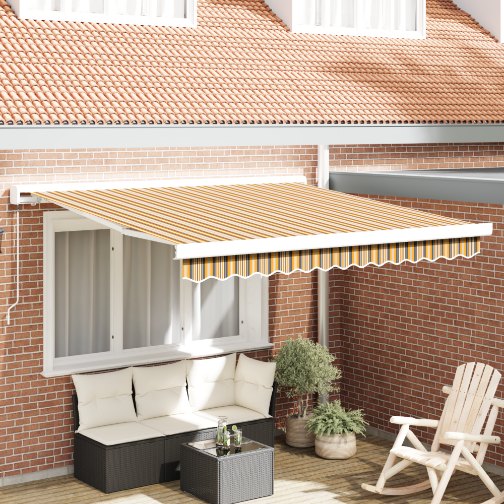 Produktbild för Utdragbar markis Flerfärgsdesign 300 x 250 cm