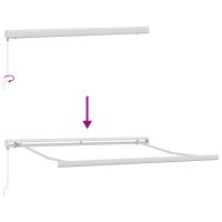 Produktbild för Utdragbar markis Flerfärgsdesign 300 x 250 cm
