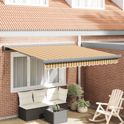 vidaXL Utdragbar markis Flerfärgsdesign 300 x 250 cm