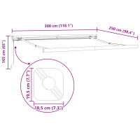 Produktbild för Utdragbar markis Flerfärgsdesign 300 x 250 cm
