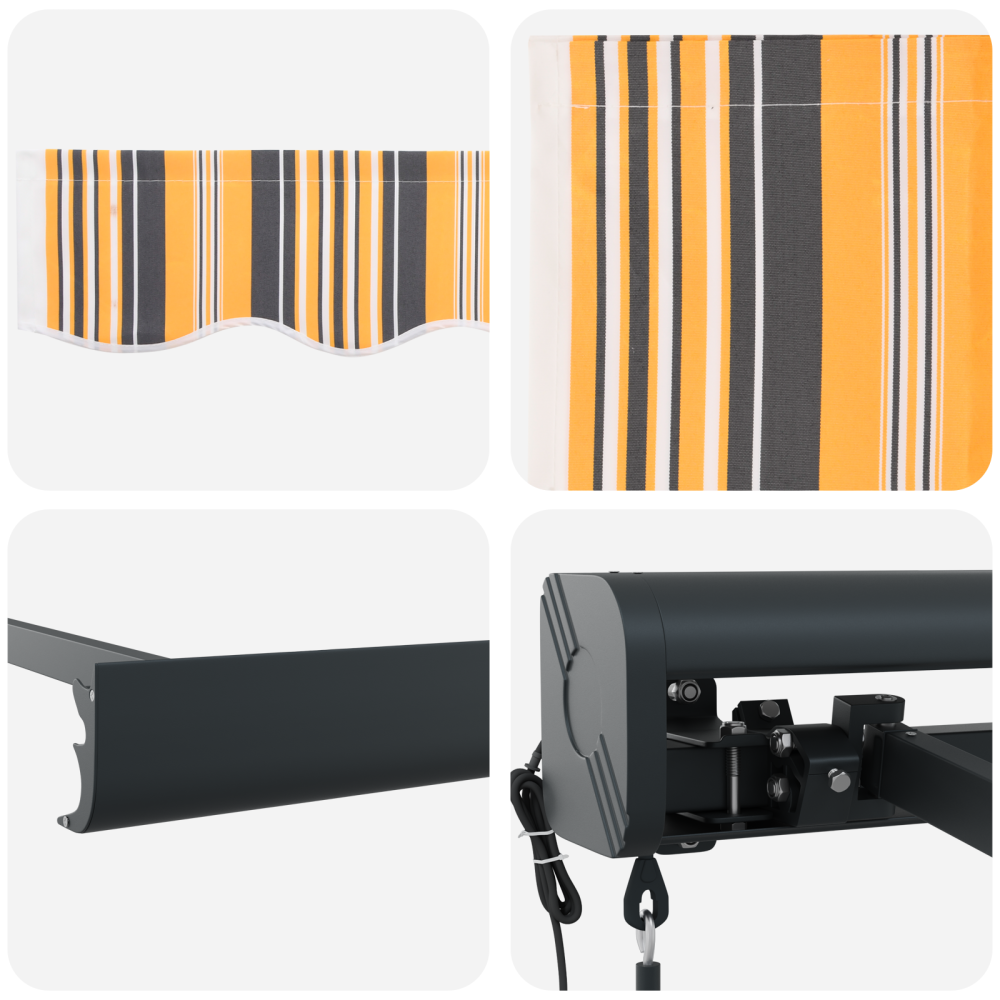 Produktbild för Utdragbar markis Flerfärgsdesign 300 x 250 x 165 cm