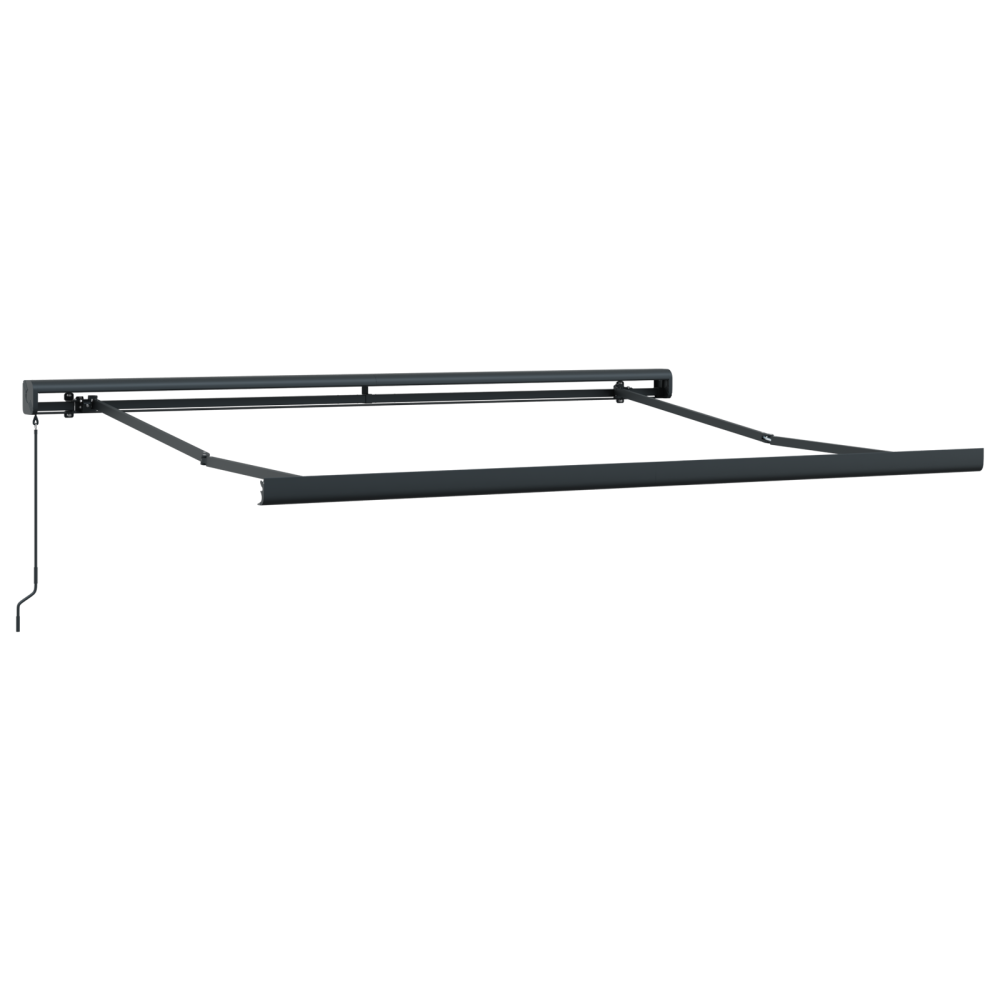 Produktbild för Utdragbar markis Röd och Svart 350 x 250 cm