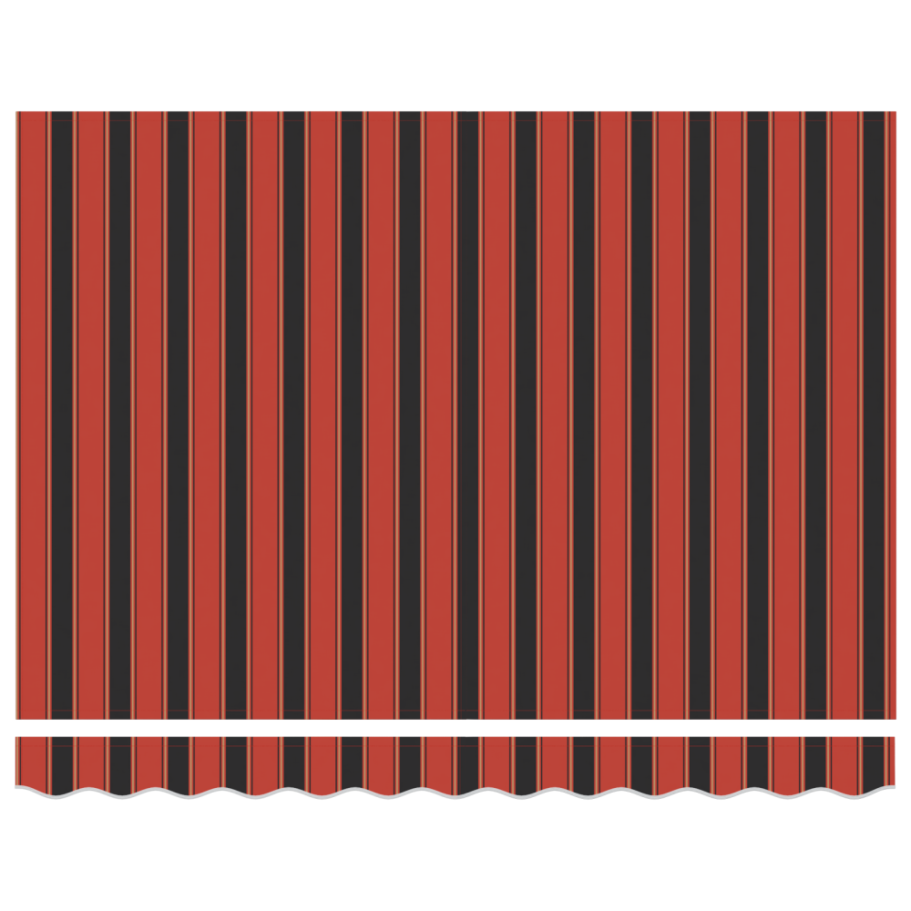 Produktbild för Utdragbar markis Röd och Svart 350 x 250 cm