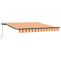 Produktbild för Utdragbar markis Gul och Orange 350 x 250 cm