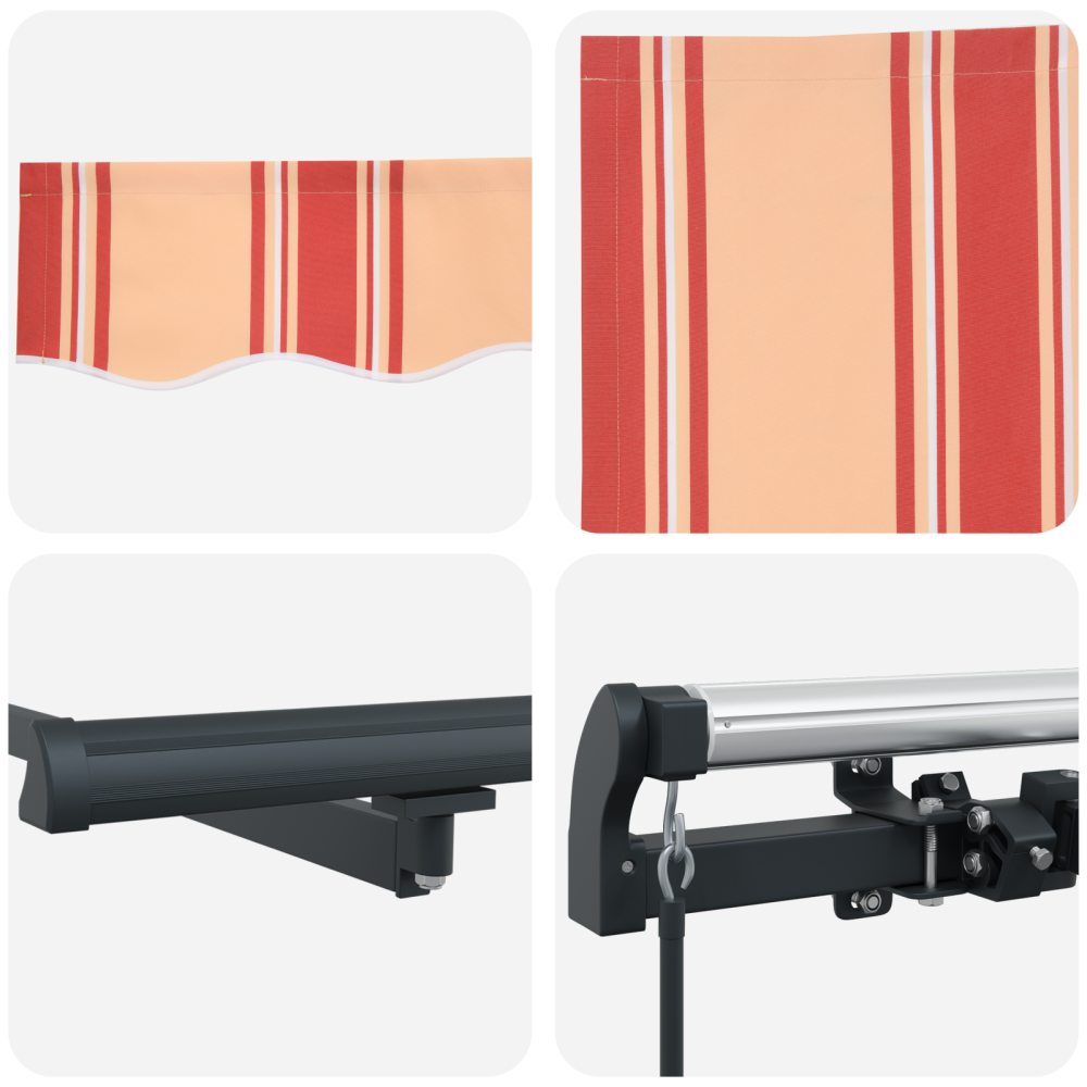 Produktbild för Utdragbar markis Gul och Orange 350 x 250 cm