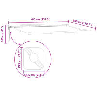 Produktbild för Utdragbar markis Orange och Brunt 400 x 300 x 165 cm