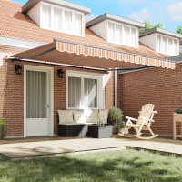 Produktbild för Utdragbar markis Flerfärgsdesign 400 × 300 cm