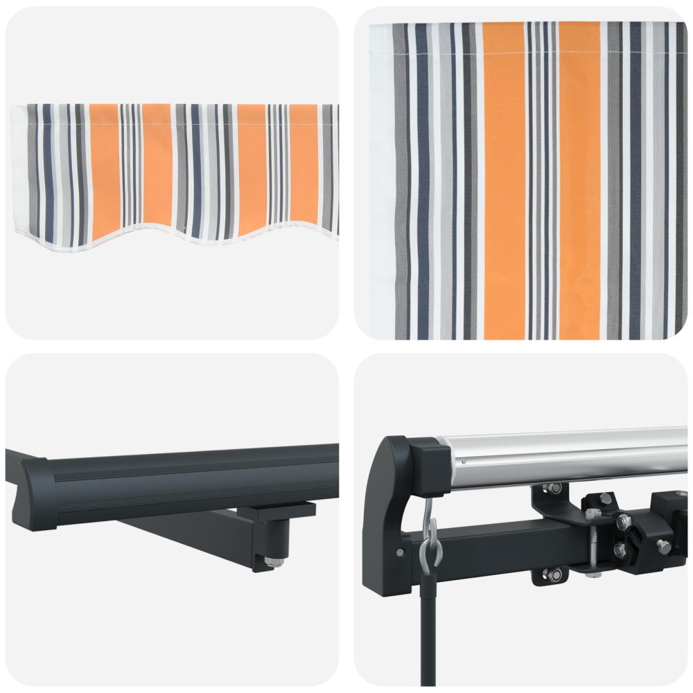 Produktbild för Utdragbar markis Flerfärgsdesign 400 × 300 cm