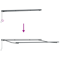 Produktbild för Utdragbar markis Flerfärgsdesign 400 × 300 cm