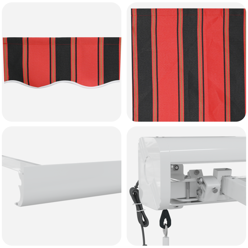 Produktbild för Utdragbar markis Gul och Orange 400 × 350 cm
