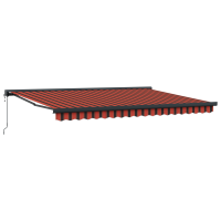 Produktbild för Utdragbar markis Orange och Brunt 450 x 300 x 165 cm