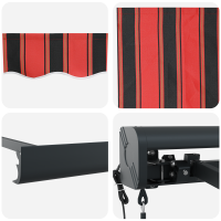 Produktbild för Utdragbar markis Orange och Brunt 450 x 300 x 165 cm