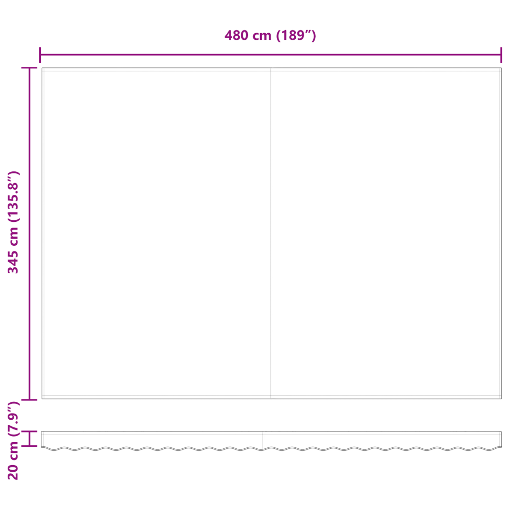 Produktbild för Utdragbar markis orange och brun 500 × 350 cm