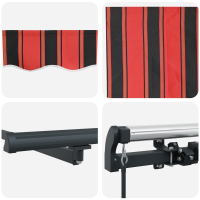 Produktbild för Utdragbar markis orange och brun 600 × 350 cm