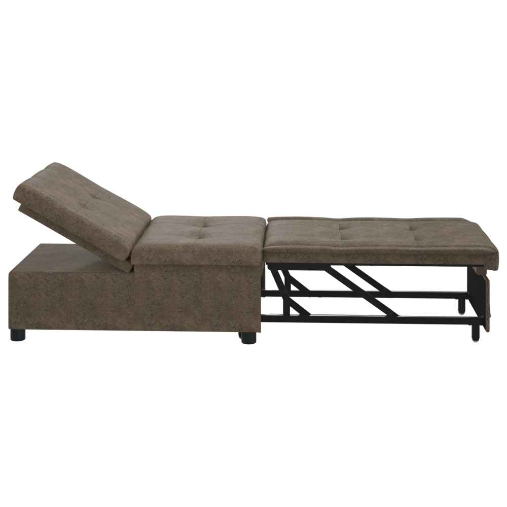 Produktbild för Soffsäng Armégrön 194 x 67 x 82 cm Huahua Tyg