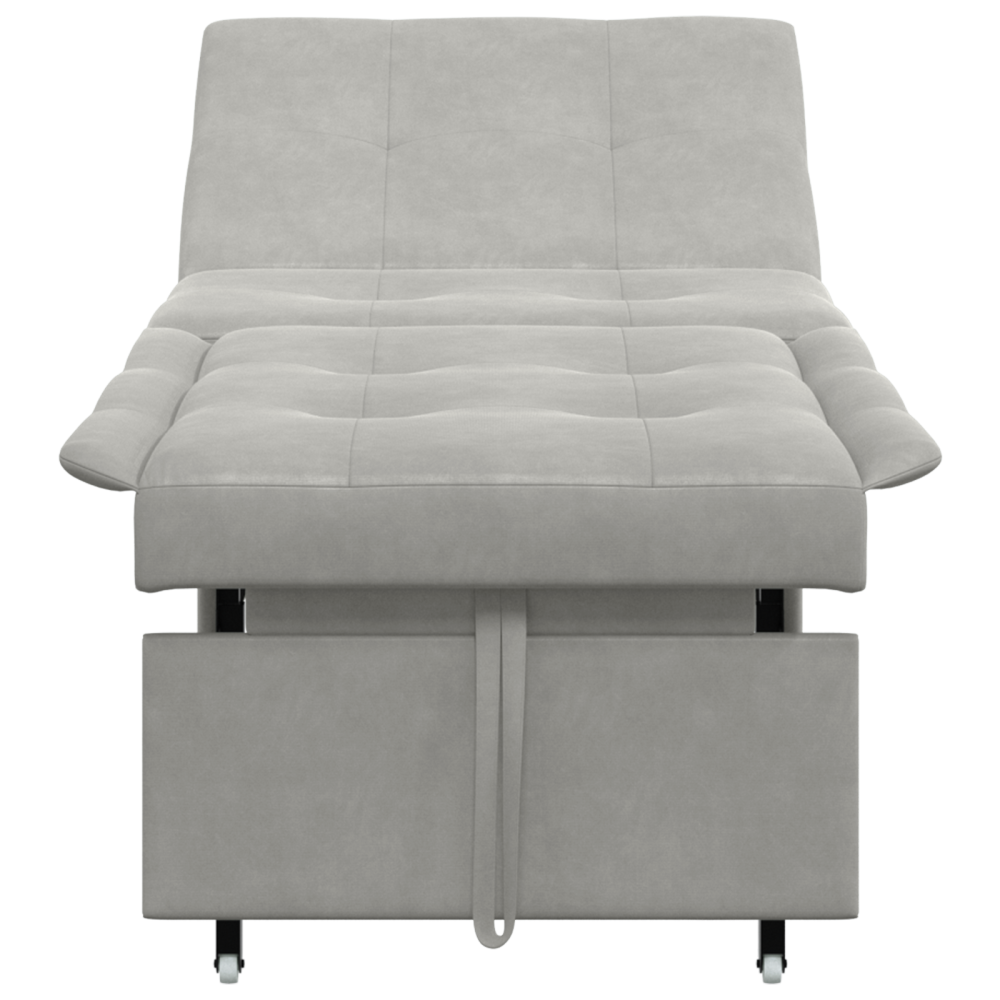 Produktbild för Pull Out Sofa Bed Ljusgrå 194 x 67 x 82 cm Mikrofiber