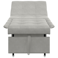 Produktbild för Pull Out Sofa Bed Ljusgrå 194 x 67 x 82 cm Mikrofiber