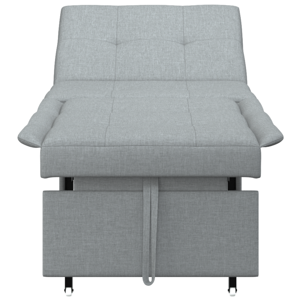 Produktbild för Pull Out Sofa Bed Ljusgrå 194 x 50 x 82 cm tyg