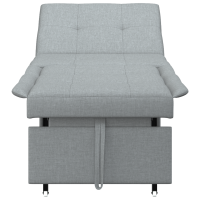 Produktbild för Pull Out Sofa Bed Ljusgrå 194 x 50 x 82 cm tyg