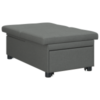 Produktbild för Pull Out Sofa Bed Mörkgrå 194 x 50 x 82 cm tyg