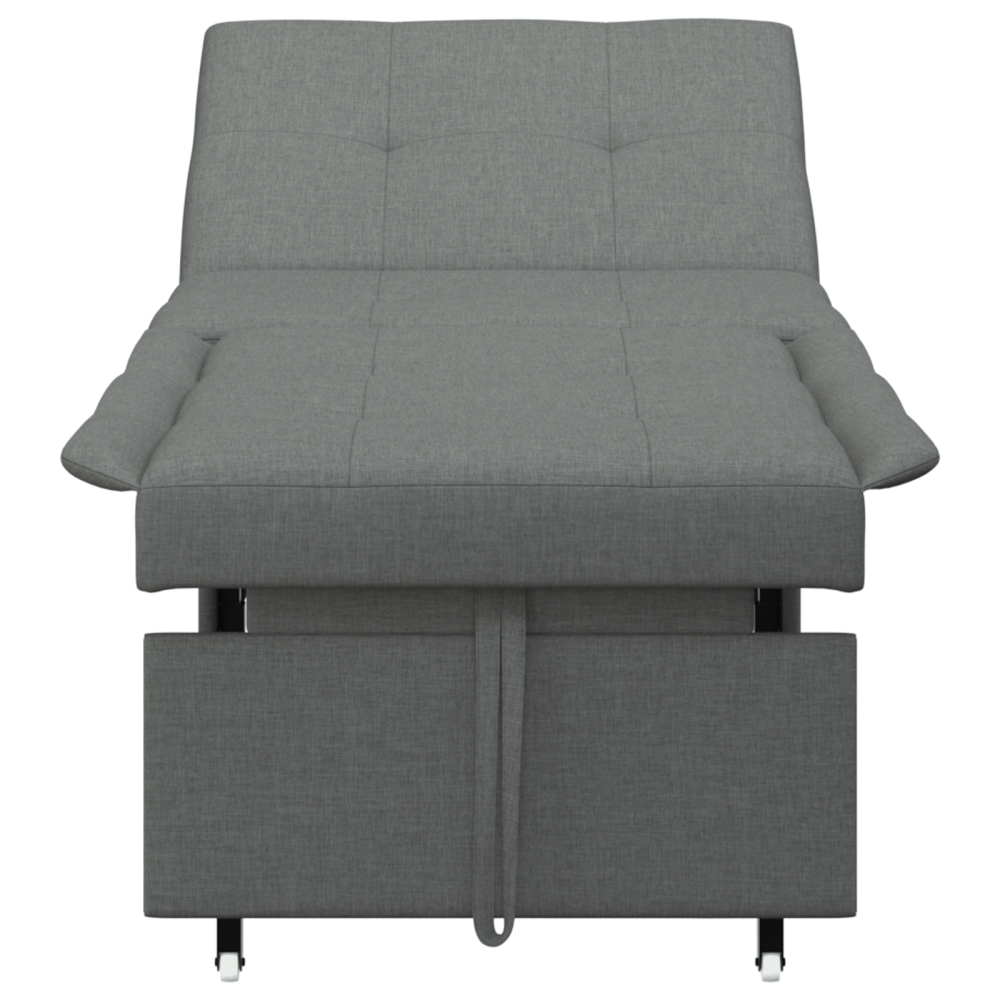 Produktbild för Pull Out Sofa Bed Mörkgrå 194 x 50 x 82 cm tyg