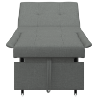 Produktbild för Pull Out Sofa Bed Mörkgrå 194 x 50 x 82 cm tyg