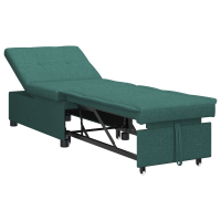 Produktbild för Pull Out Sofa Bed Mörkgrön 194 x 50 x 82 cm tyg