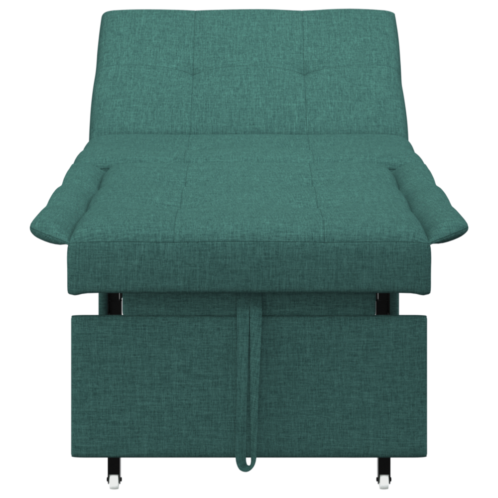 Produktbild för Pull Out Sofa Bed Mörkgrön 194 x 50 x 82 cm tyg