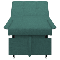 Produktbild för Pull Out Sofa Bed Mörkgrön 194 x 50 x 82 cm tyg