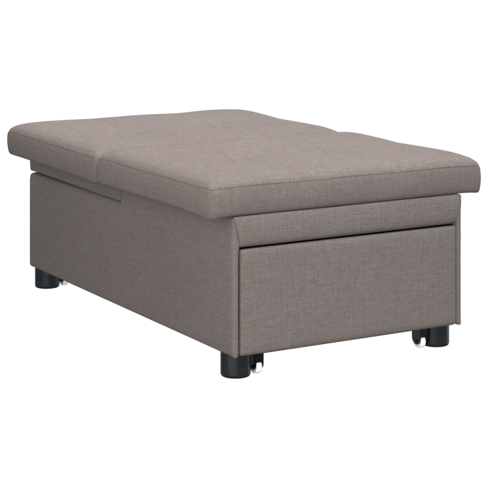 Produktbild för Pull Out Sofa Bed Taupe 194 x 50 x 82 cm tyg