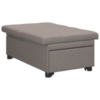 Produktbild för Pull Out Sofa Bed Taupe 194 x 50 x 82 cm tyg