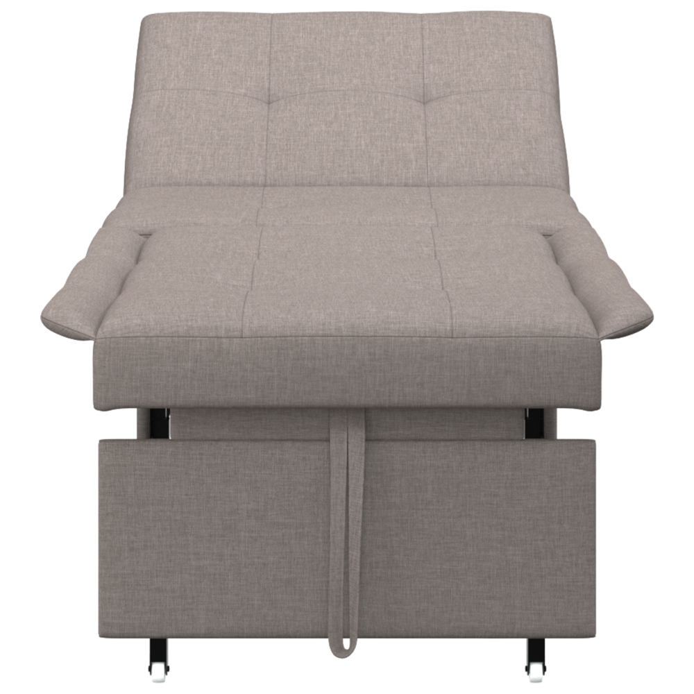 Produktbild för Pull Out Sofa Bed Taupe 194 x 50 x 82 cm tyg