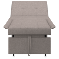 Produktbild för Pull Out Sofa Bed Taupe 194 x 50 x 82 cm tyg