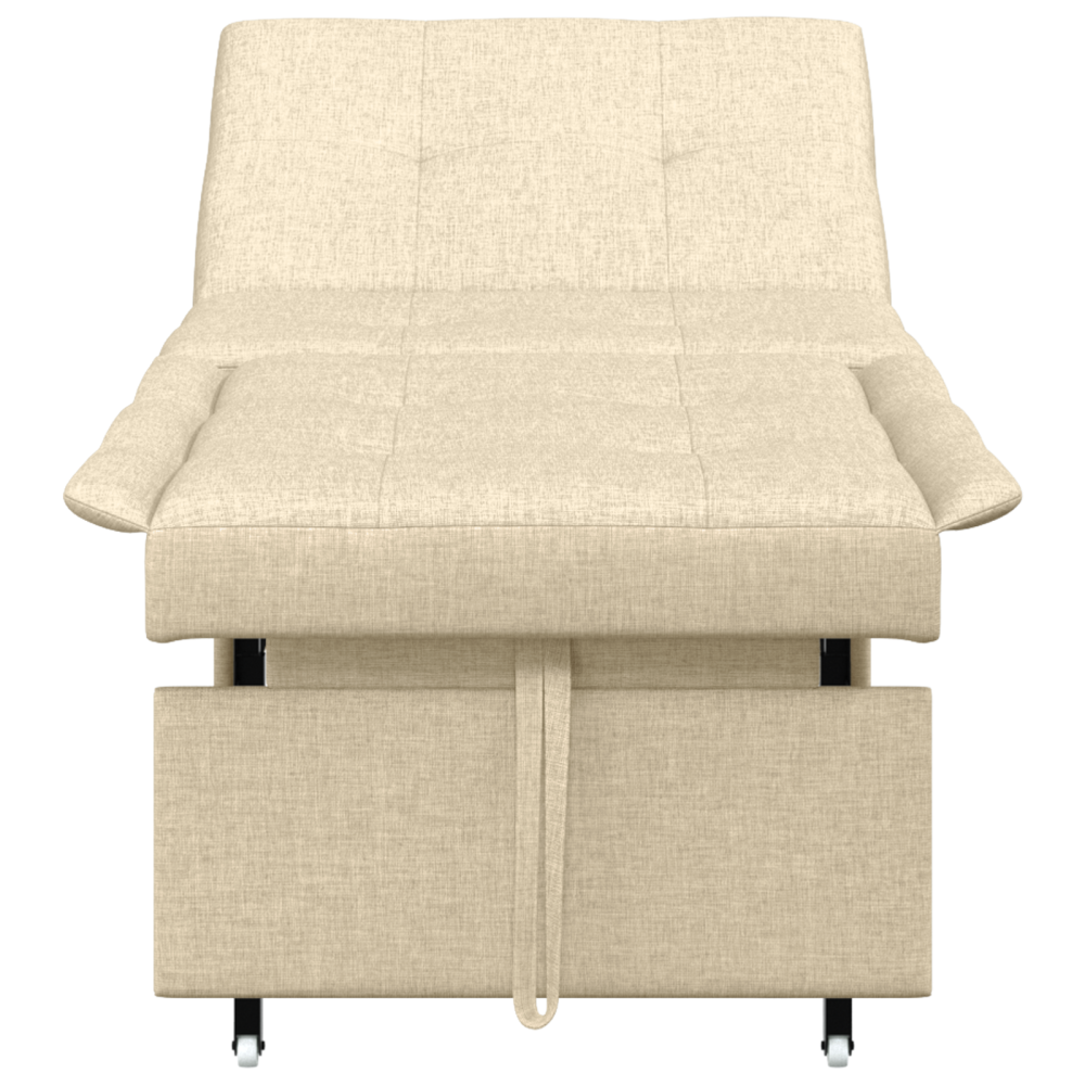 Produktbild för Pull Out Sofa Bed Kräm 194 x 50 x 82 cm tyg