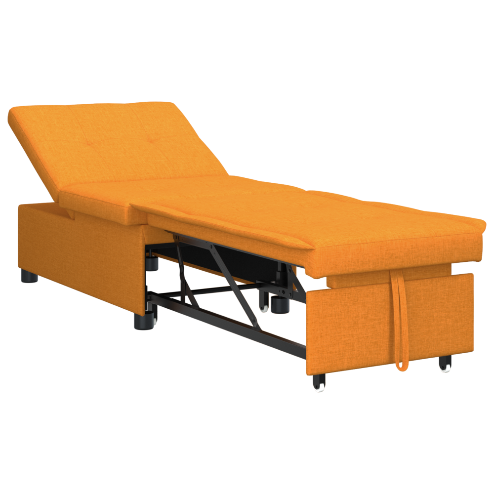 Produktbild för Pull Out Sofa Bed Mörkgul 194 x 50 x 82 cm tyg