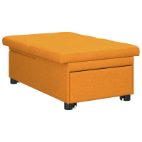 Produktbild för Pull Out Sofa Bed Mörkgul 194 x 50 x 82 cm tyg