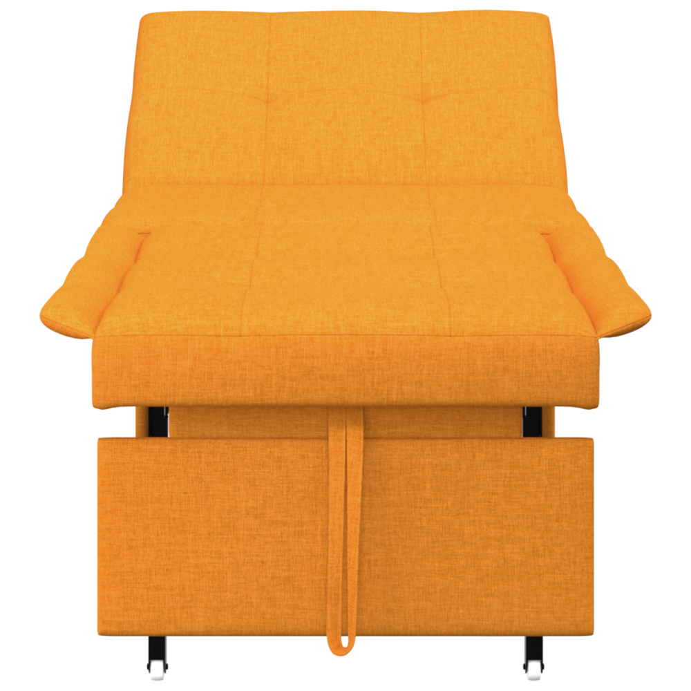 Produktbild för Pull Out Sofa Bed Mörkgul 194 x 50 x 82 cm tyg
