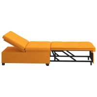 Produktbild för Pull Out Sofa Bed Mörkgul 194 x 50 x 82 cm tyg