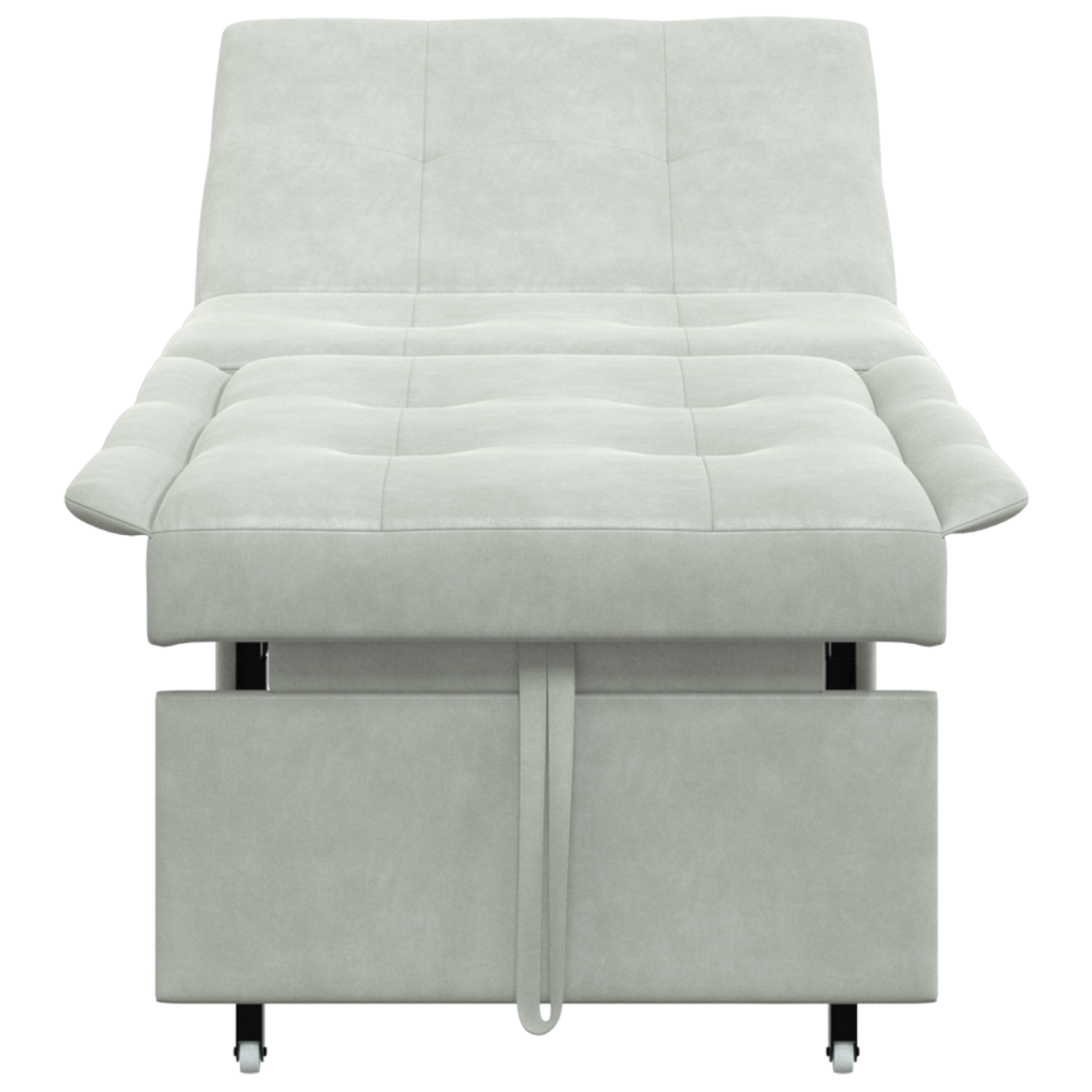 Produktbild för Soffsäng Ljusgrå 194 x 67 x 82 cm Sammet