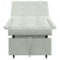 Produktbild för Soffsäng Ljusgrå 194 x 67 x 82 cm Sammet