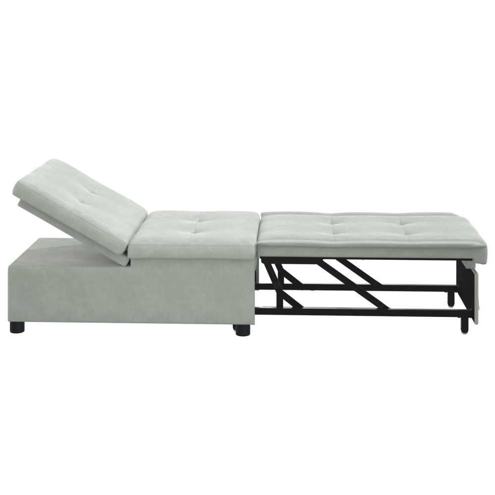 Produktbild för Soffsäng Ljusgrå 194 x 67 x 82 cm Sammet