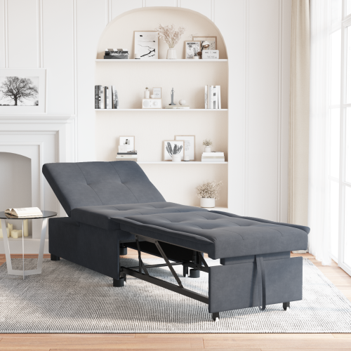 vidaXL Soffsäng Mörkgrå 194 x 67 x 82 cm Sammet